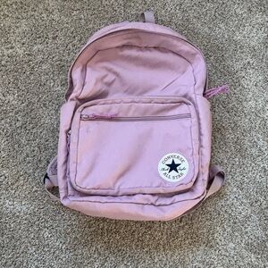 Converse Pink Canvas Backpack with Front Pocket